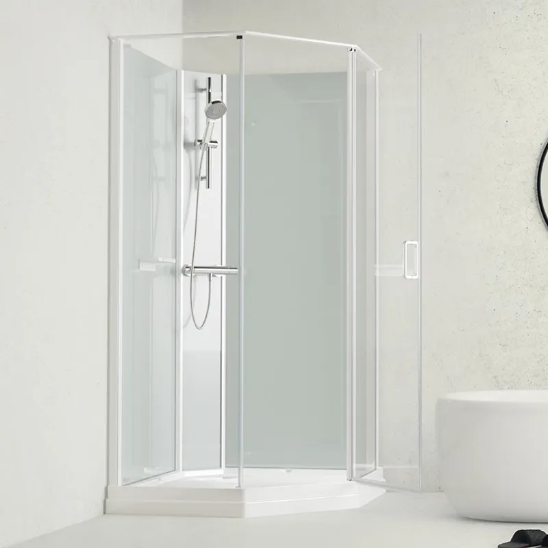 Badnor Nordica White lux 7-3 dusjkabinett 100x100cm m/dusjsett