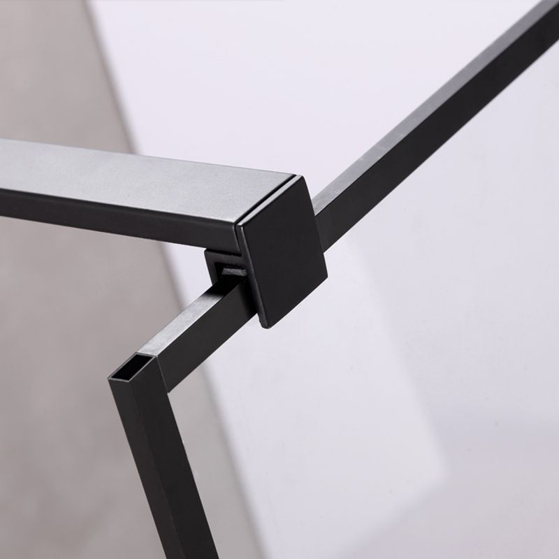 Badnor Nero Straight matt sort Walk-in hjørne 120x195cm (6mm)