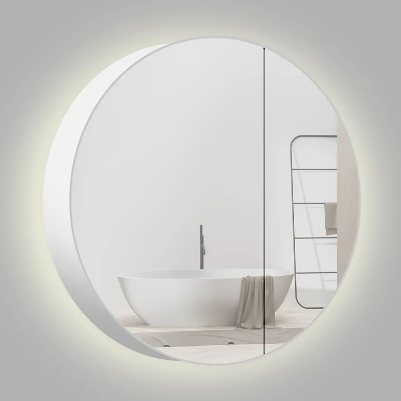 Badnor Melanie HVIT 90cm mbl.pk (1306) Leon speilskap