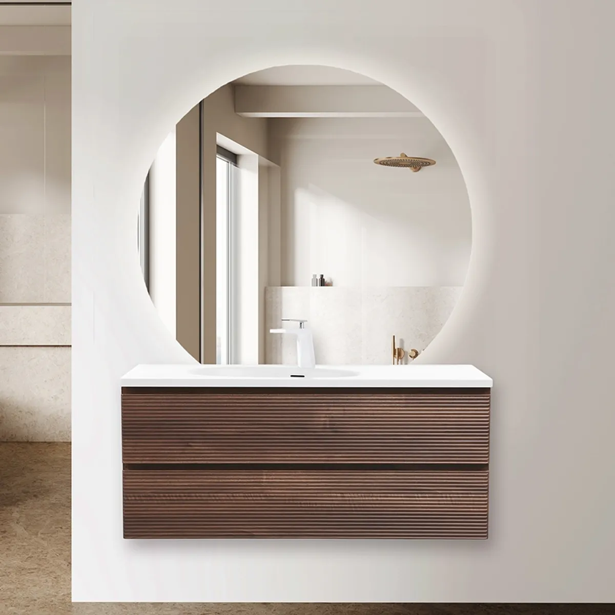 Badnor Maiken 120cm mbl.pk (96010) Sissel speil m/dimbart lys