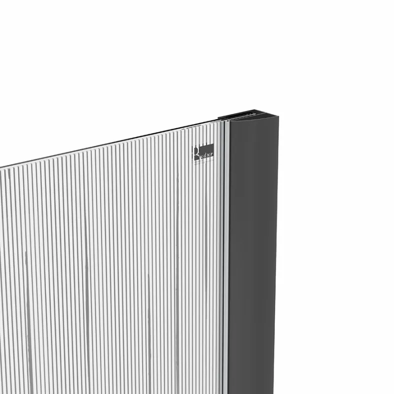 Badnor Shildon dusjvegg/walk-in hjørne - MATT SORT - TINTED HARMONY glassfelt - 125cm