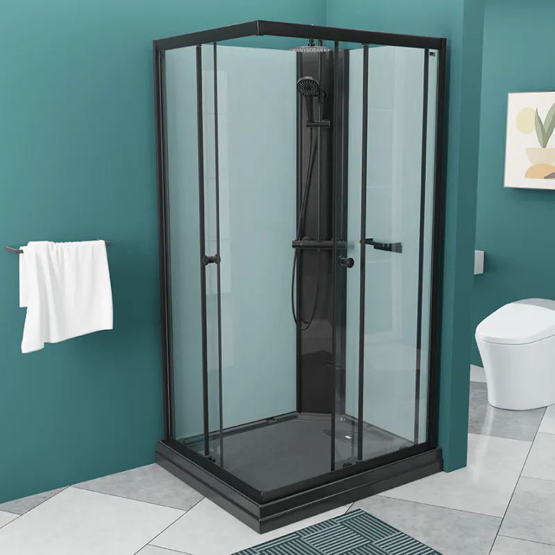 Badnor Scandia Black lux 8-2 dusjkabinett 105x90cm m/takdusjsett