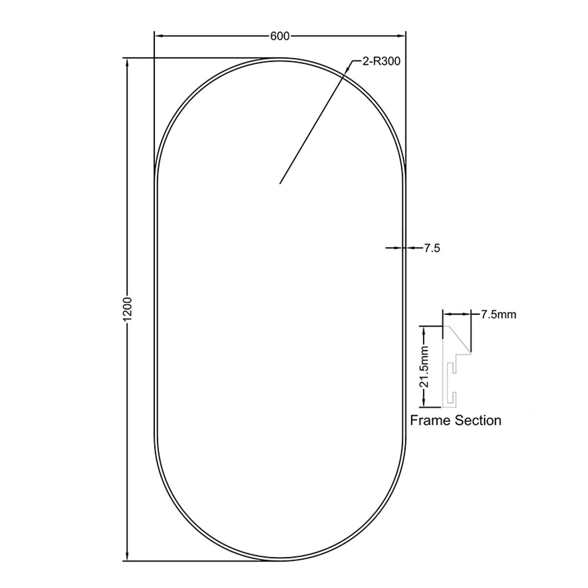 Badnor Martine 120+40cm enkel servant (6418) Sienna speil