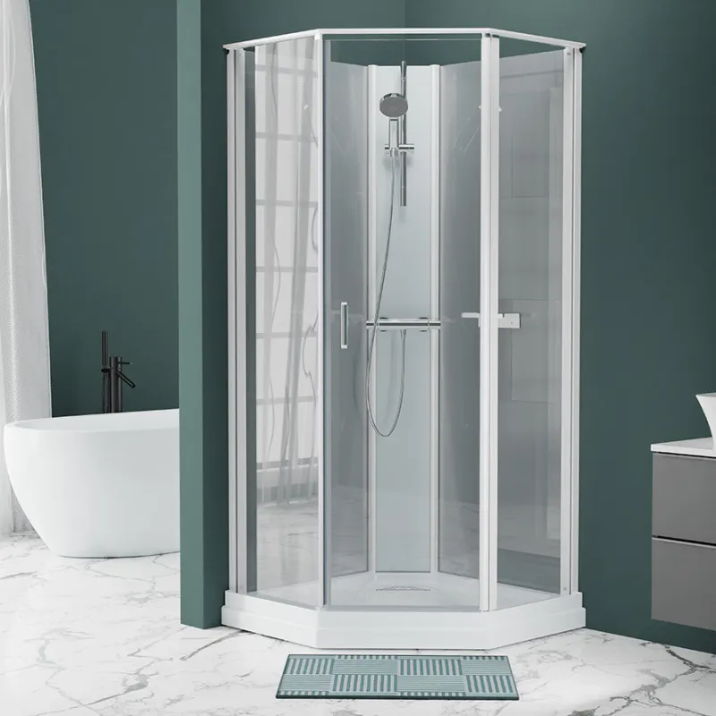 Badnor Nordica White lux 7-3 dusjkabinett 90x90cm m/dusjsett
