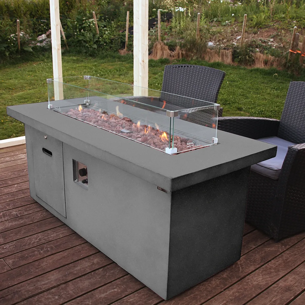 Arctic A-702 gassdrevet peisbord, CONCRETE GREY