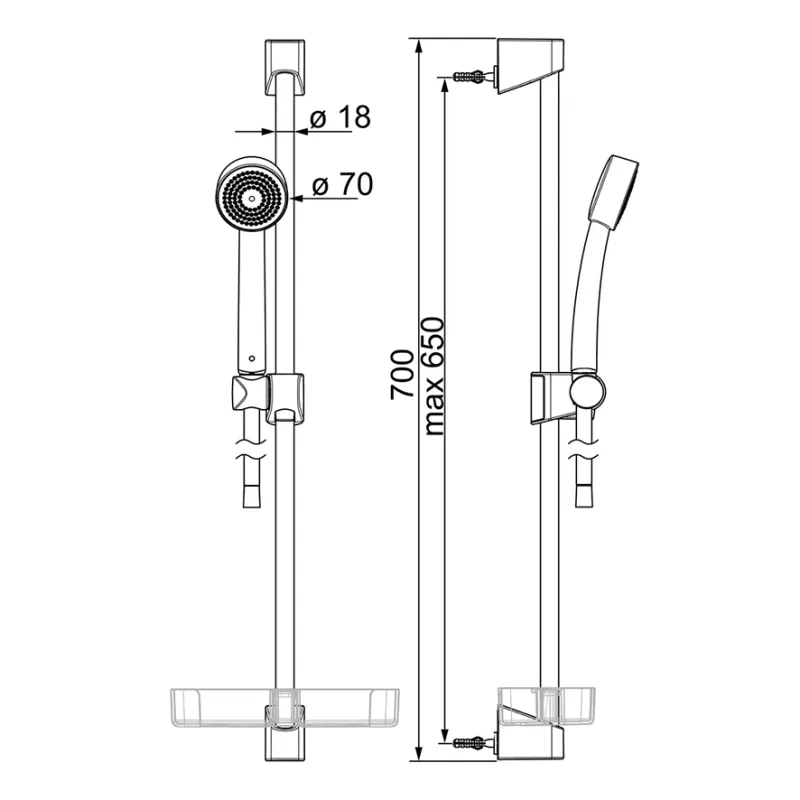 Oras Apollo 520 dusjsett - KROM