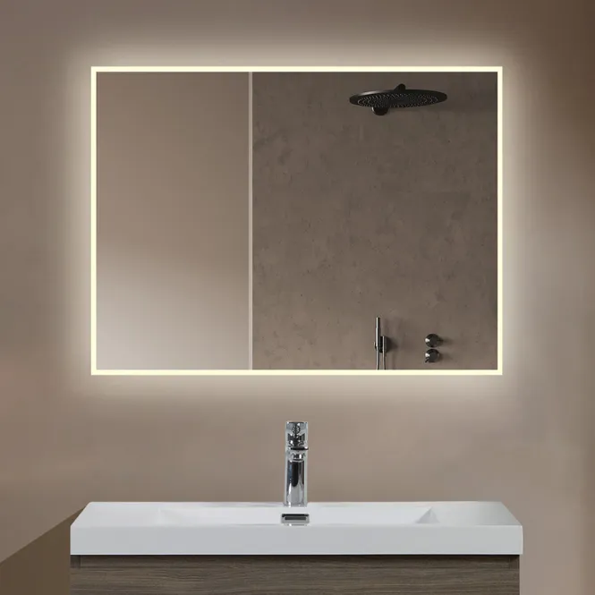 Hovedbilde Badnor Lotte baderomsspeil (80x60cm) med LED-belysning
