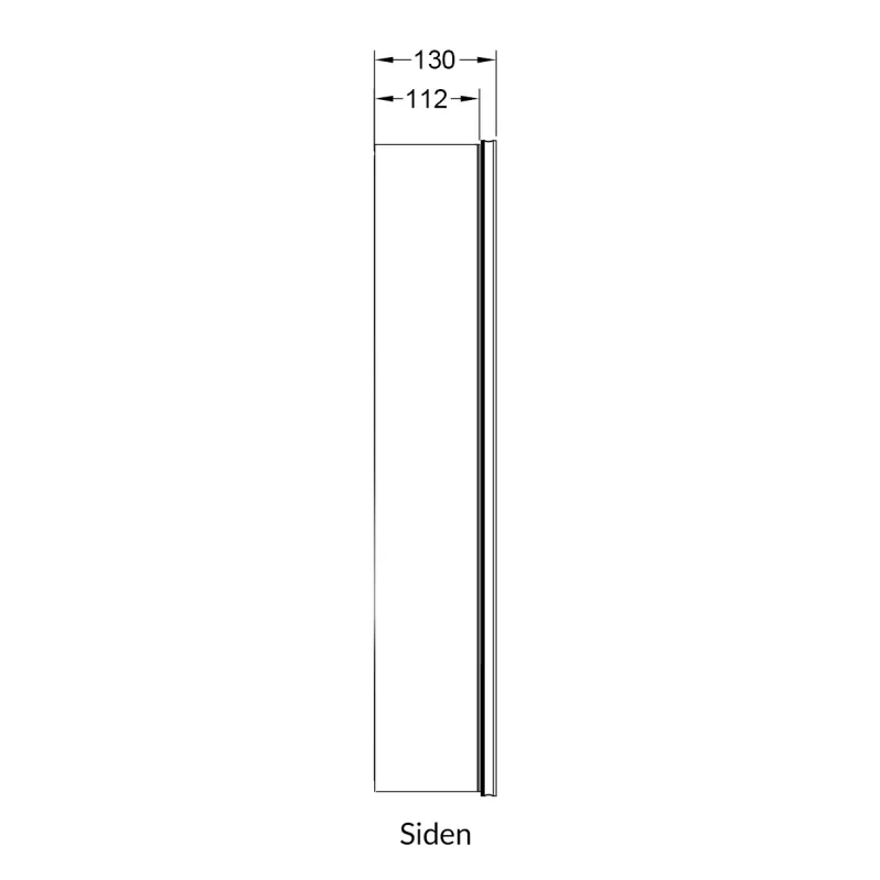 Badnor Marikken 150+35cm mbl.pk. (2412) Lilly speilskap