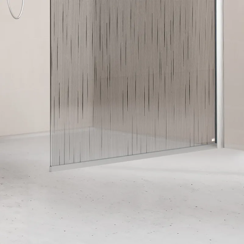 Badnor Shildon dusjvegg/walk-in hjørne - KROM - TINTED HARMONY glassfelt - 110cm