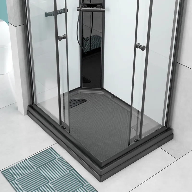 Badnor Scandia Black lux 8-0 dusjkabinett 90x70cm m/dusjsett