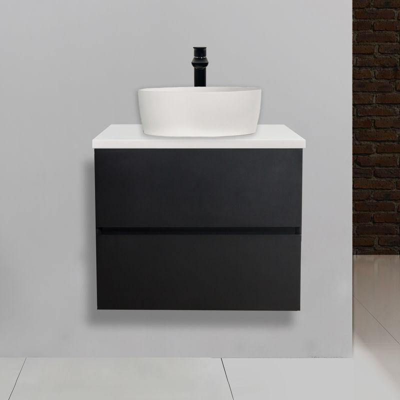 Badnor Benkeplate 60cm, MATT HVIT