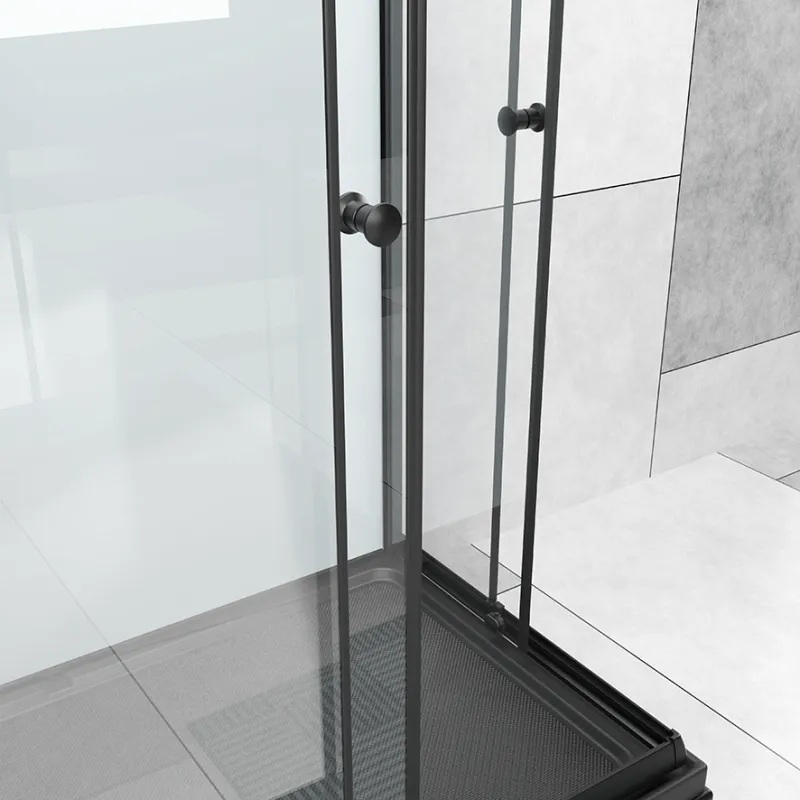 Badnor Scandia Black lux 8-2 dusjkabinett 105x90cm m/takdusjsett
