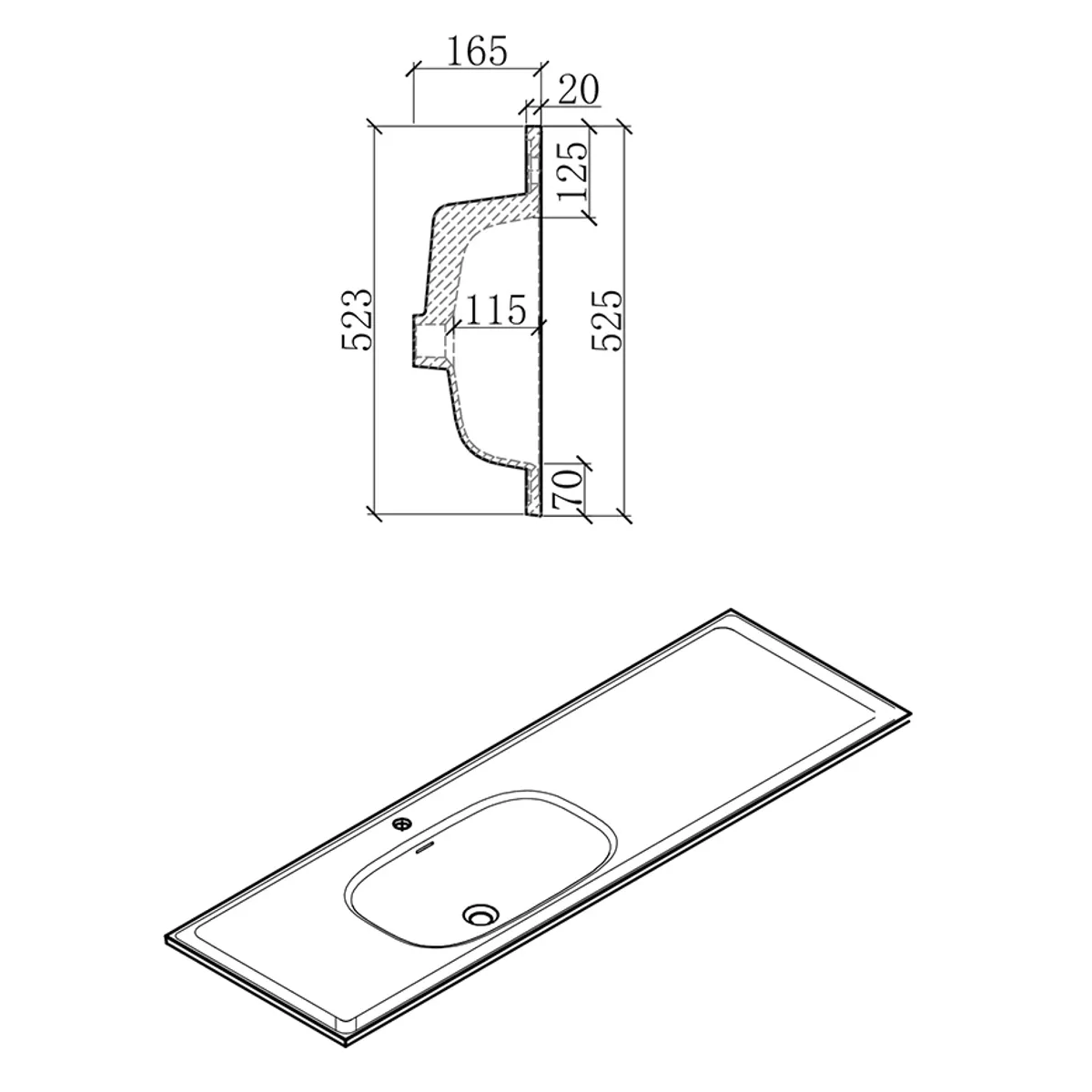 Badnor Merethe 165+40cm møbelpk. (7317) Leon speilskap
