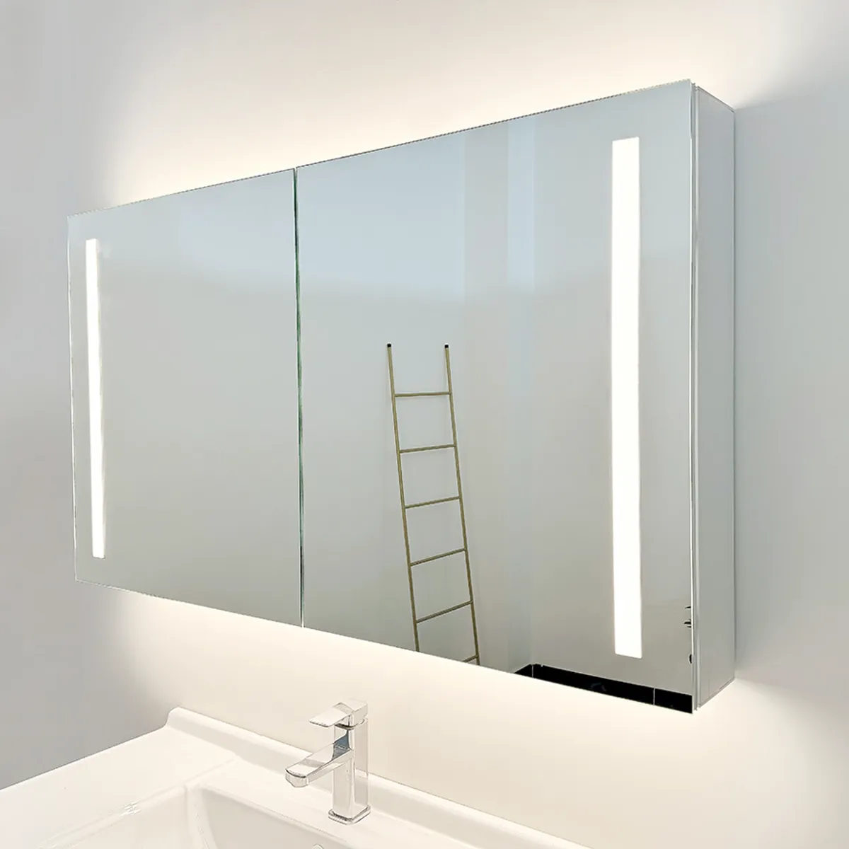 Badnor Melissa 120cm mbl.pk m/dobbel servant (97510) Lilly speilskap m/lys