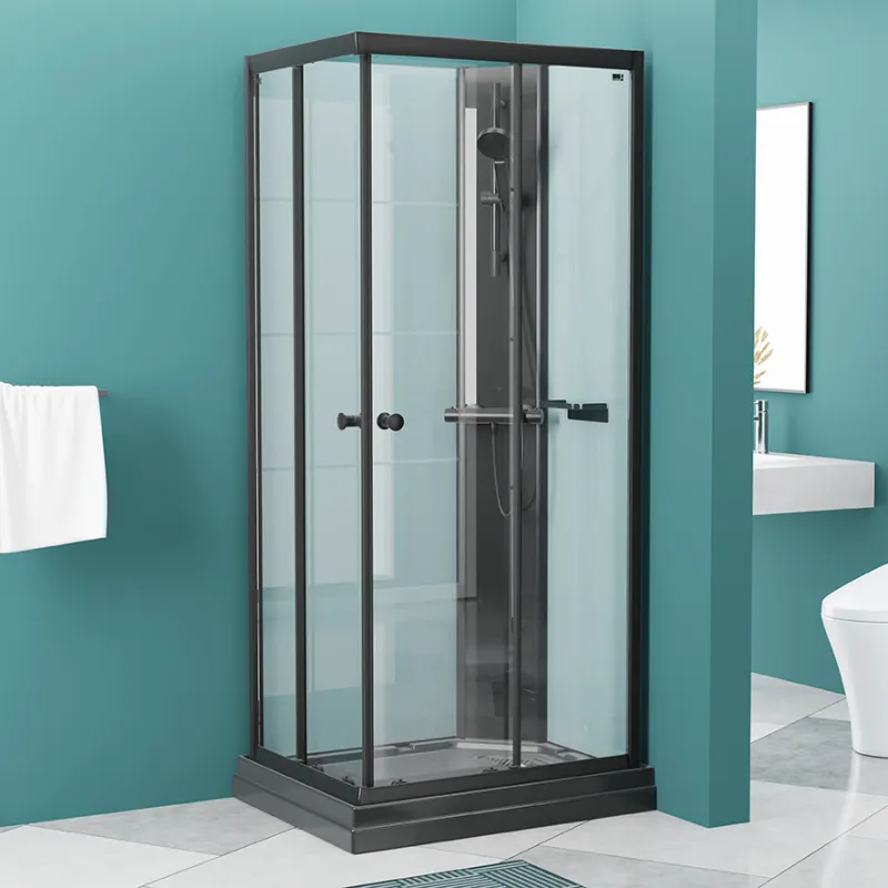 Badnor Scandia Black lux 8-0 dusjkabinett 90x70cm m/dusjsett