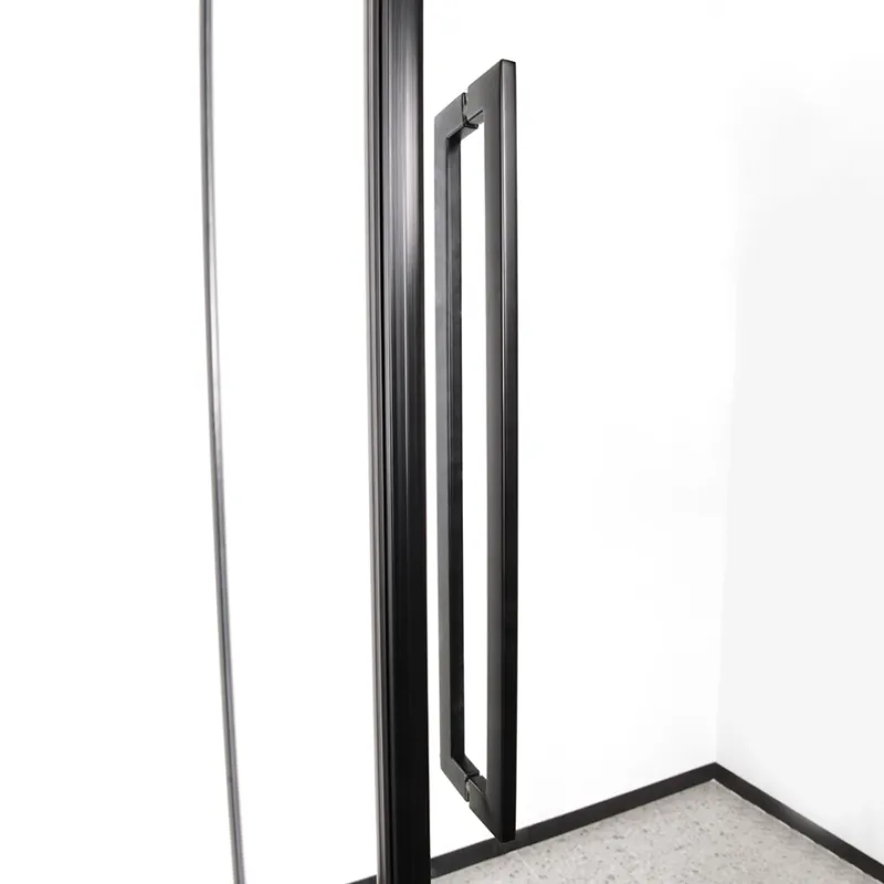 Badnor Køhler ll Walk-in m/skyvedør - 160-180cm - matt sort