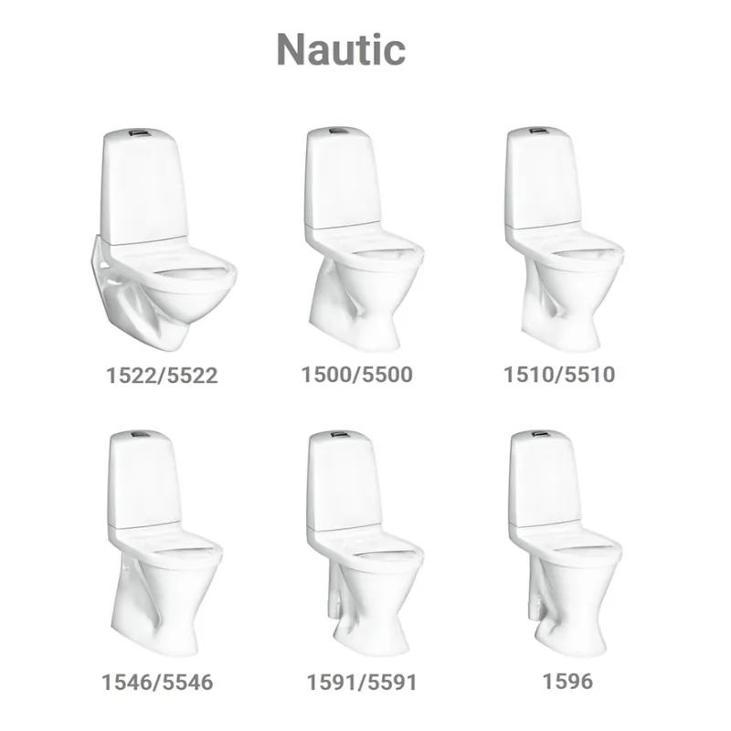 Gustavsberg Nautic hardplastsete m/ faste beslag (f. bla. Nautic