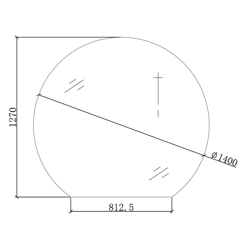 Badnor Melissa 150+40cm mbl.pk (97641) Sissel speil m/lys