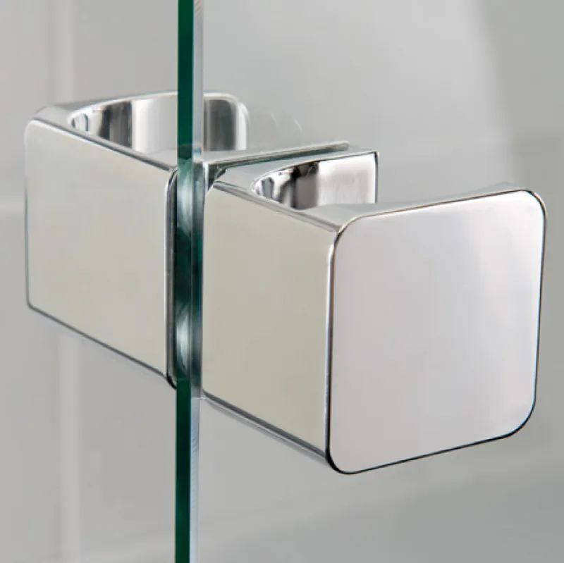 PureDay Walk-in 140-160x80/90/100cm med skyvedør (krom)