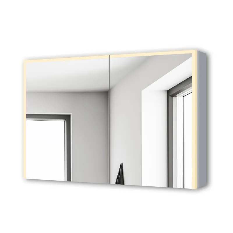Badnor Maiken 120cm mbl.pk (9606) Linnie speilskap m/lys