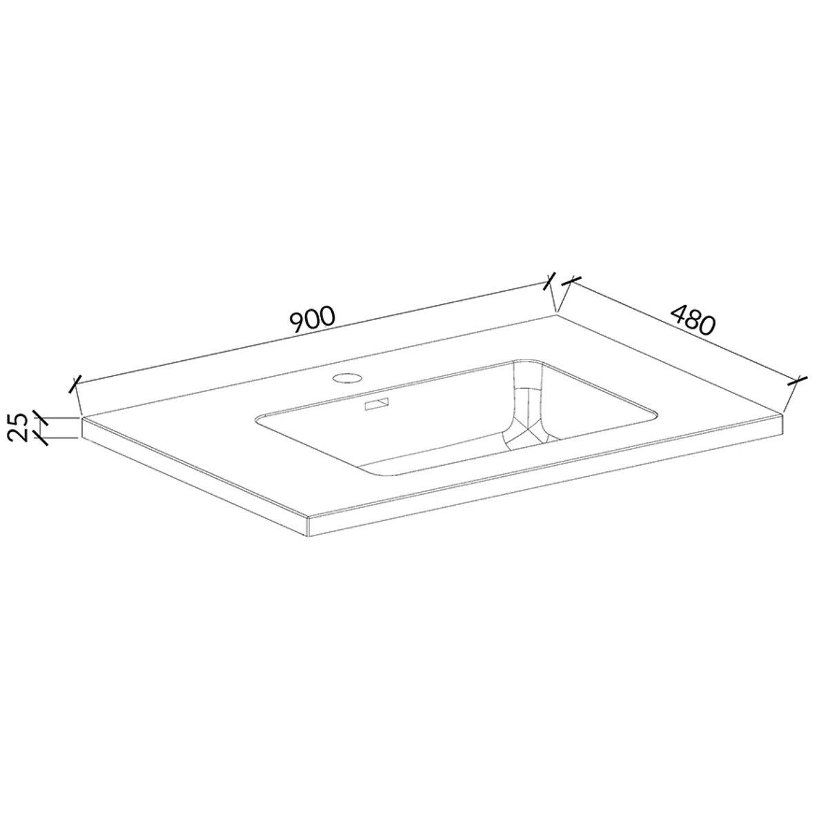 Badnor Melissa 90+40cm mbl.pk (97311) Lucy speil m/lys