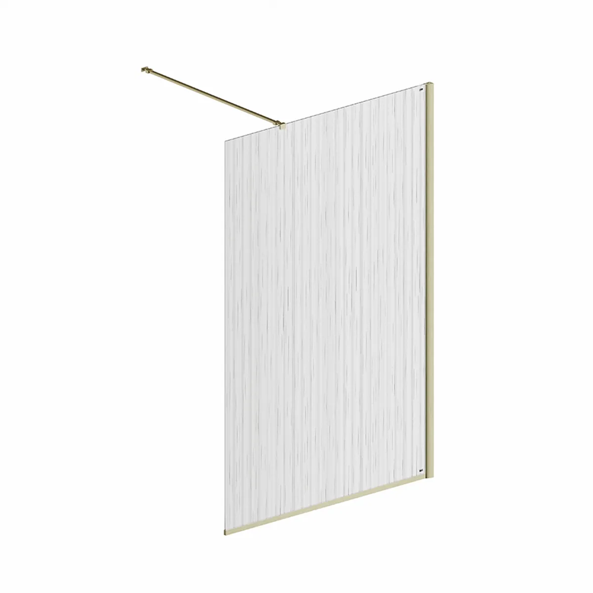 Badnor Shildon dusjvegg/walk-in hjørne - BØRSTET GULL - TINTED HARMONY glassfelt - 125cm