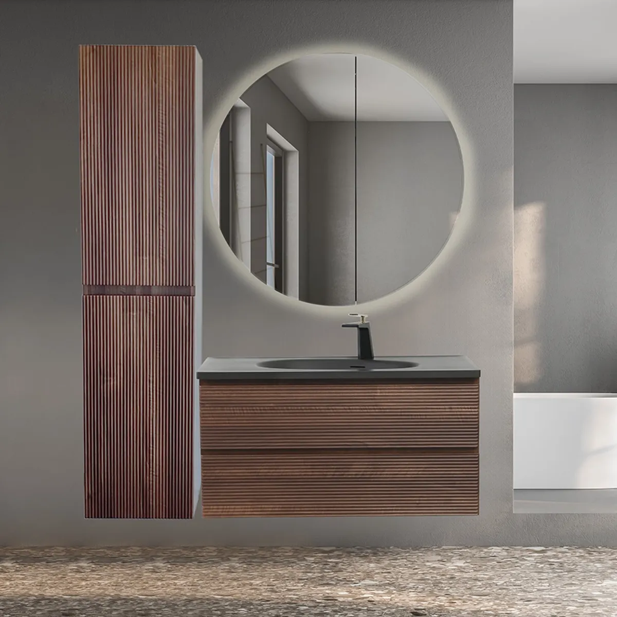 Badnor Maiken 100+40cm mbl.pk (9514) Live RUNDT speilskap