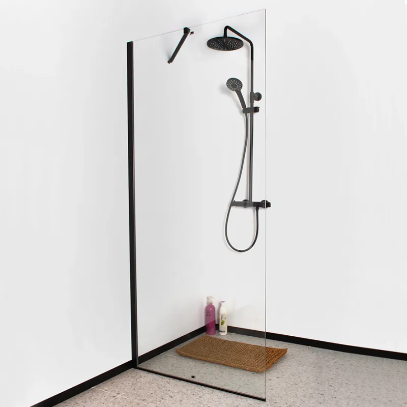 Badnor Køhler ll dusjvegg/walk-in hjørne - 110x200cm- MATT SORT