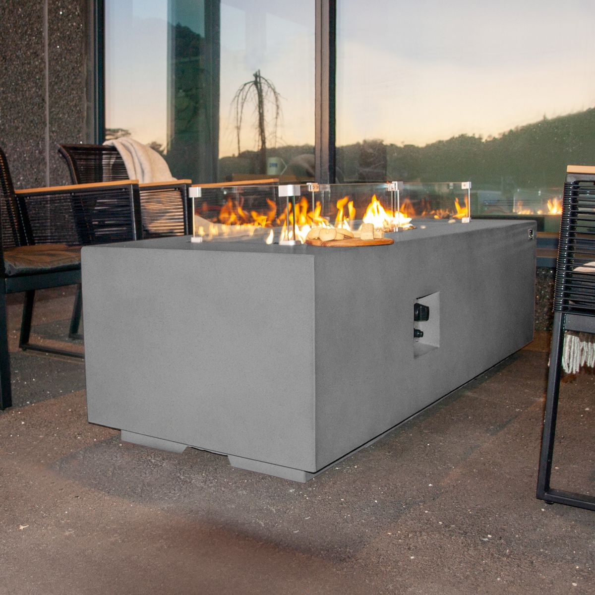 Arctic A-601 gassdrevet peisbord, CONCRETE GREY