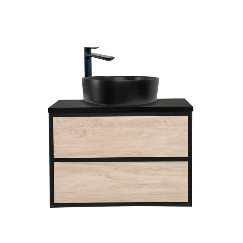 Badnor Martine 75cm servantskap m/sort benkeplate/topplate