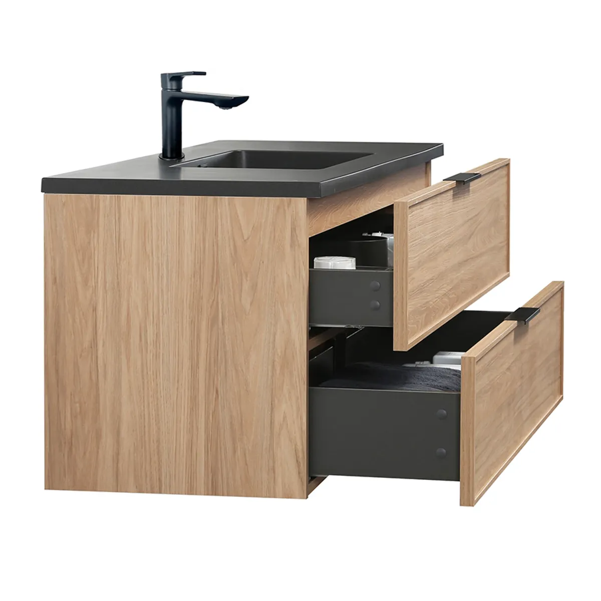 Badnor Melissa 120cm mbl.pk m/enkel servant (98440) Sandy speil m/lys