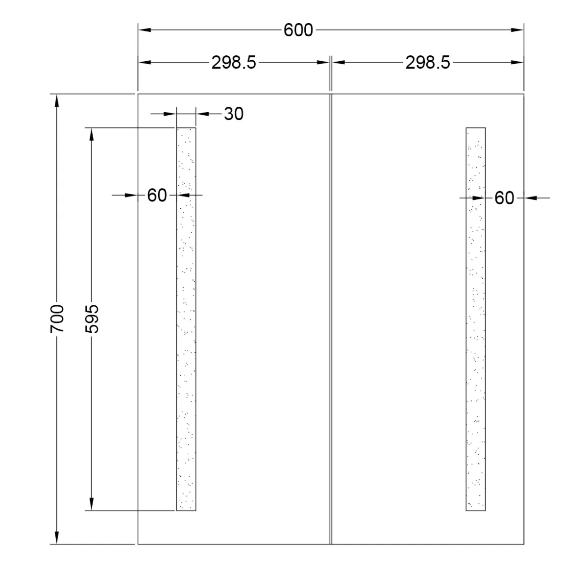 Badnor Melissa 60cm mbl.pk (97140) Lilly speilskap m/lys