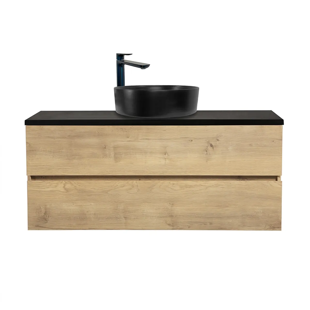 Badnor Mikala 120cm servantskap (enkel) m/SORT benkeplate