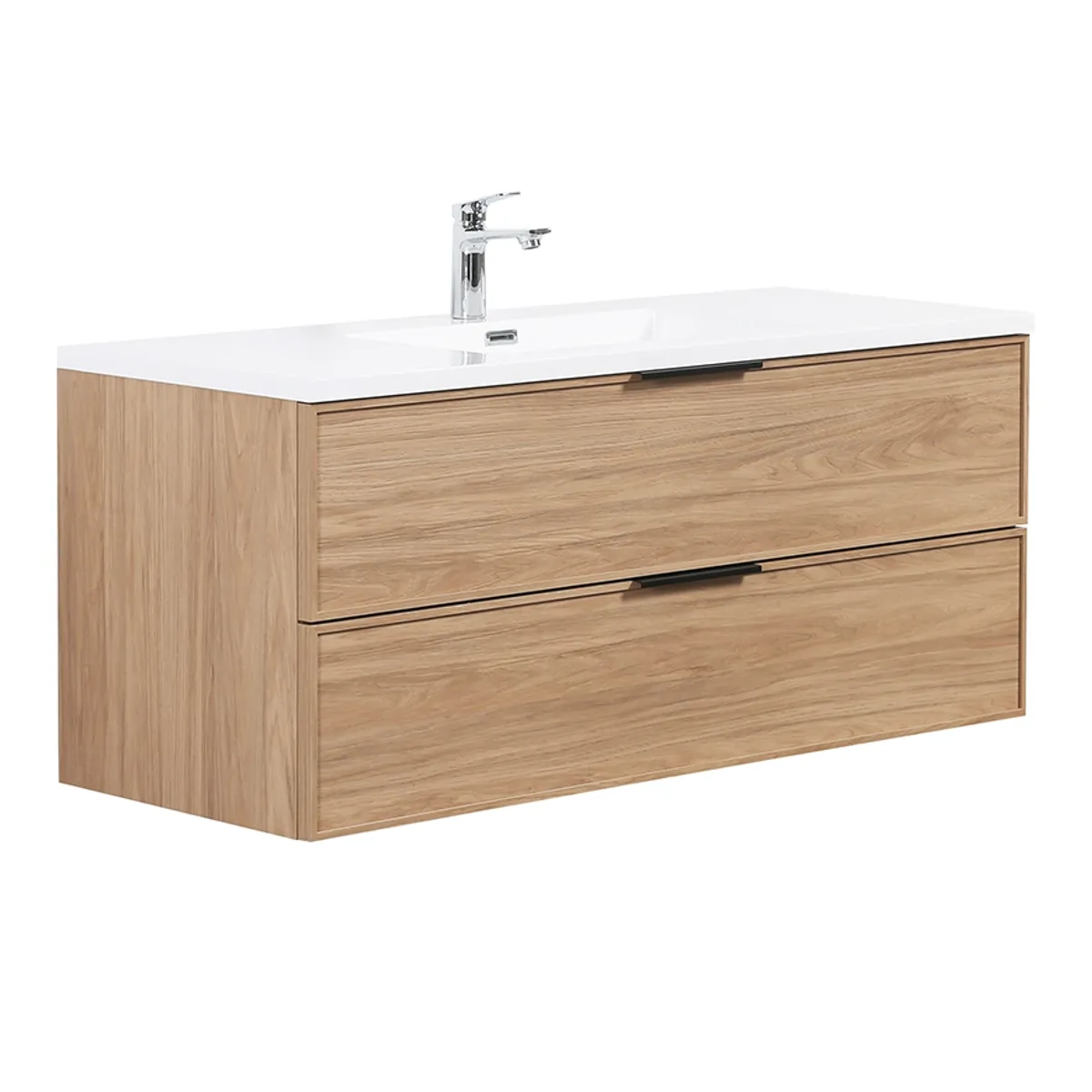 Badnor Melissa 120cm mbl.pk m/enkel servant (97420) Sandy speil m/lys