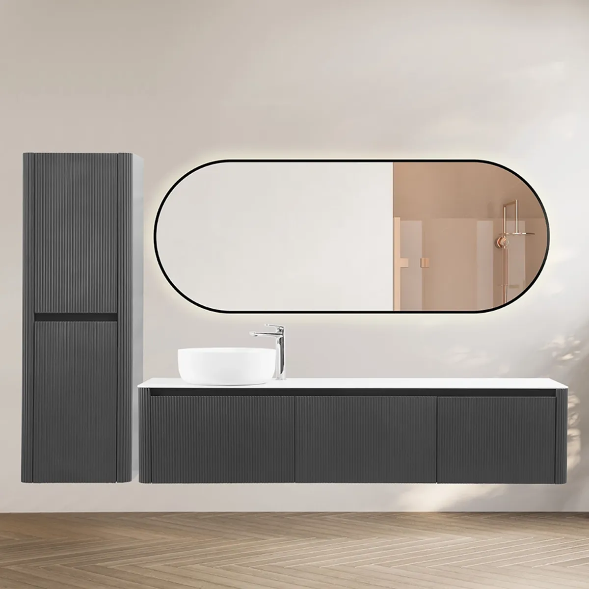 Badnor Mabelle180+40cm (VENSTRE) mbl.pk (9913) Sienna speil