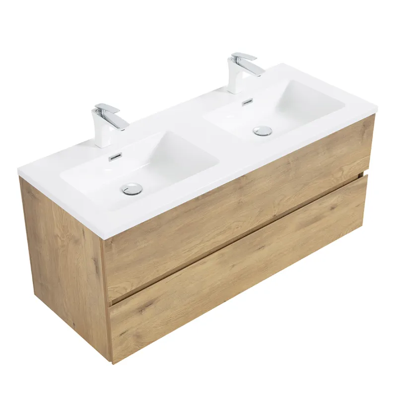 Badnor Mikala 120+40cm dobbel servant (8515) Sissel rundt speil