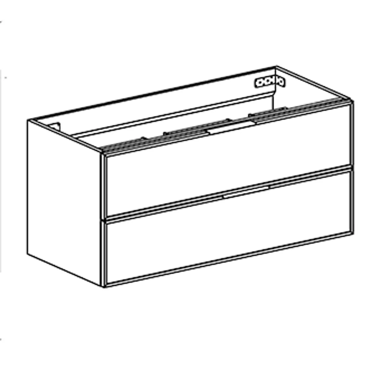 Badnor Melissa 120cm mbl.pk m/dobbel servant (97520) Sandy speil m/lys