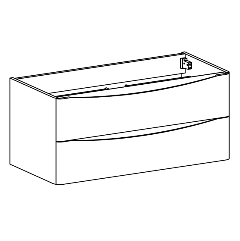 Badnor Mette 120cm servantskap (enkel) i lys eik - UTEN servant