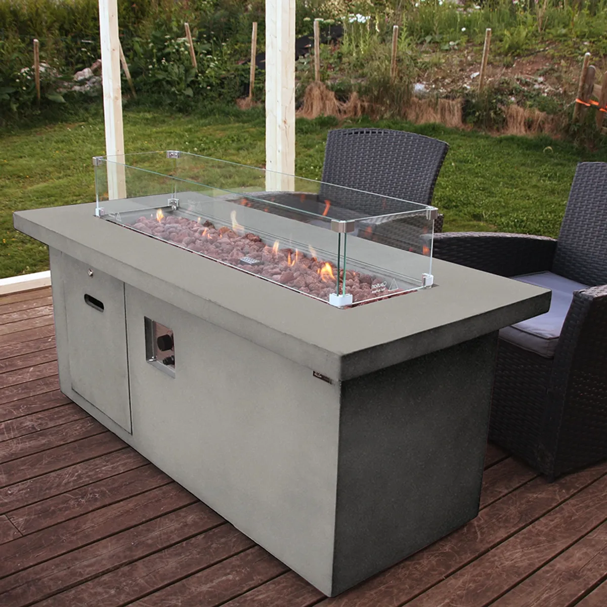 Arctic A-702 gassdrevet peisbord, CONCRETE GREY