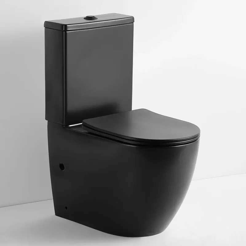 Lavabo Studio gulvtoalett (BTW), matt sort, inkl. toalettsete