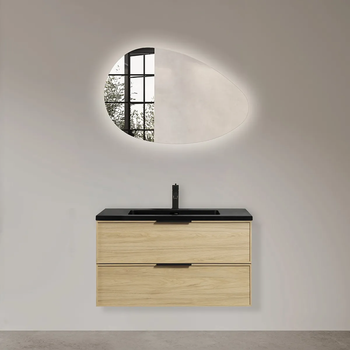 Badnor Melissa 90cm mbl.pk (98310) Lucy speil m/lys