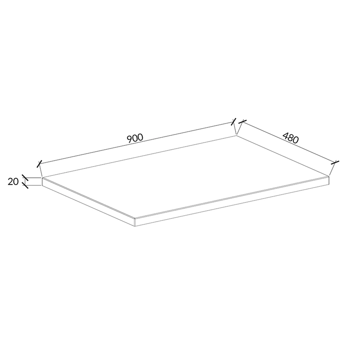 Badnor Mikala 90cm servantskap m/HVIT benkeplate
