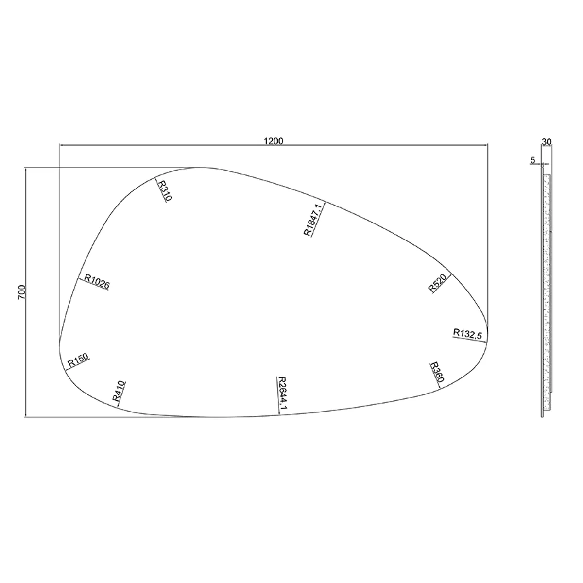 Badnor Melissa 120+40cm mbl.pk m/dobbel servant (97521) Sandy speil m/lys
