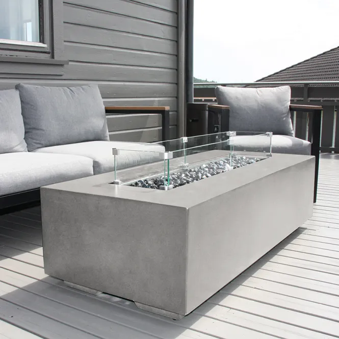 Hovedbilde Arctic A-600 gassdrevet peisbord, CONCRETE GREY