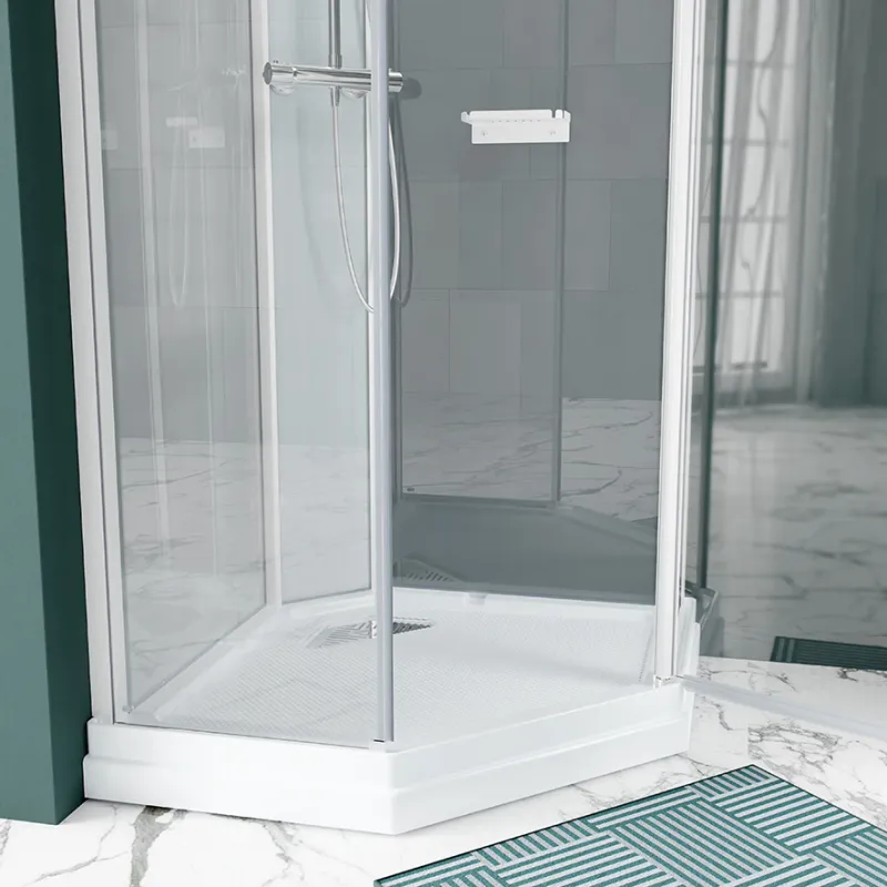 Badnor Nordica White lux 7-3 dusjkabinett 100x100cm m/takdusjsett