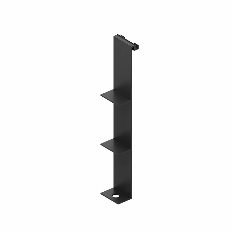 Badnor Shape dusjhylle, 755x120x100mm - MATT SORT aluminium