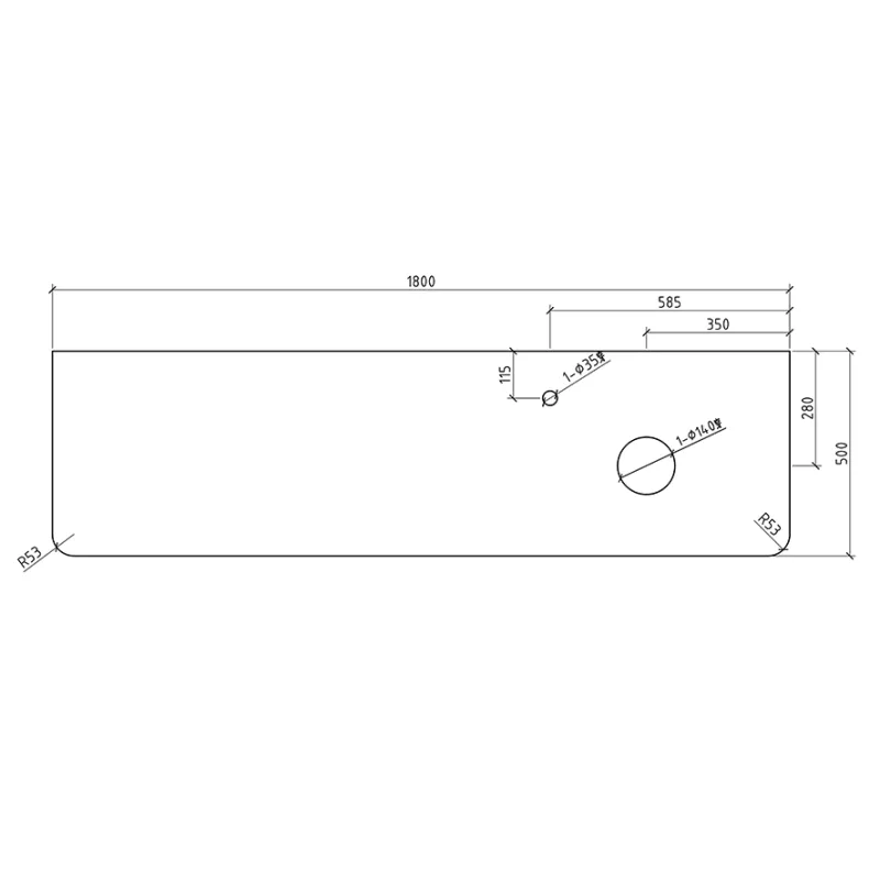 Badnor Mabelle 180+40cm (HØYRE) mbl.pk (9912) Leonora speil