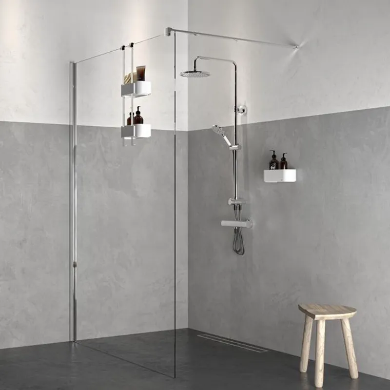 Tiger 2-Store Shower Caddy dusjkurv - matt hvit