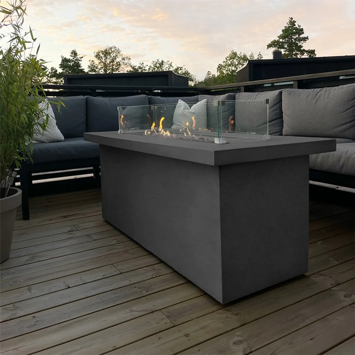 Arctic A-702 gassdrevet peisbord, CONCRETE GREY