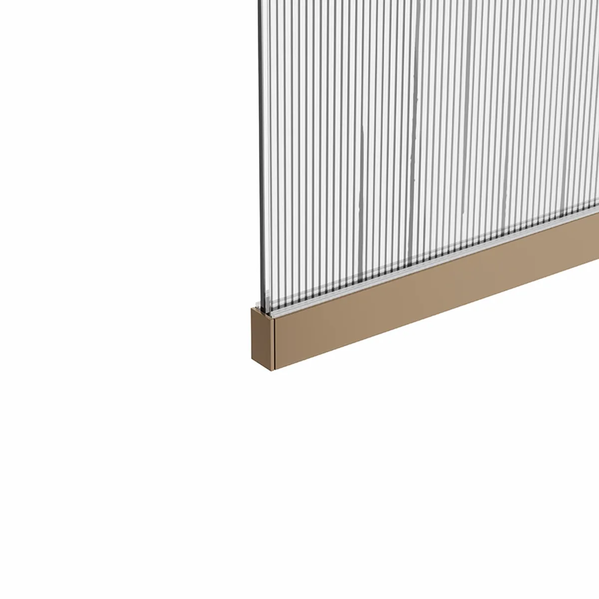 Badnor Shildon dusjvegg/walk-in hjørne - BØRSTET KOBBER - TINTED HARMONY glassfelt - 110cm